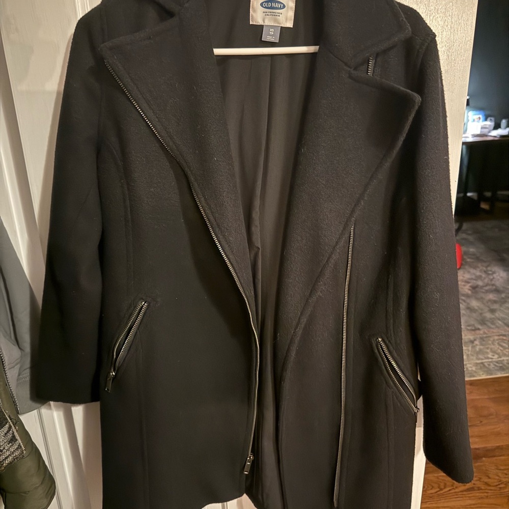 Old Navy Women's Black Trench Coat